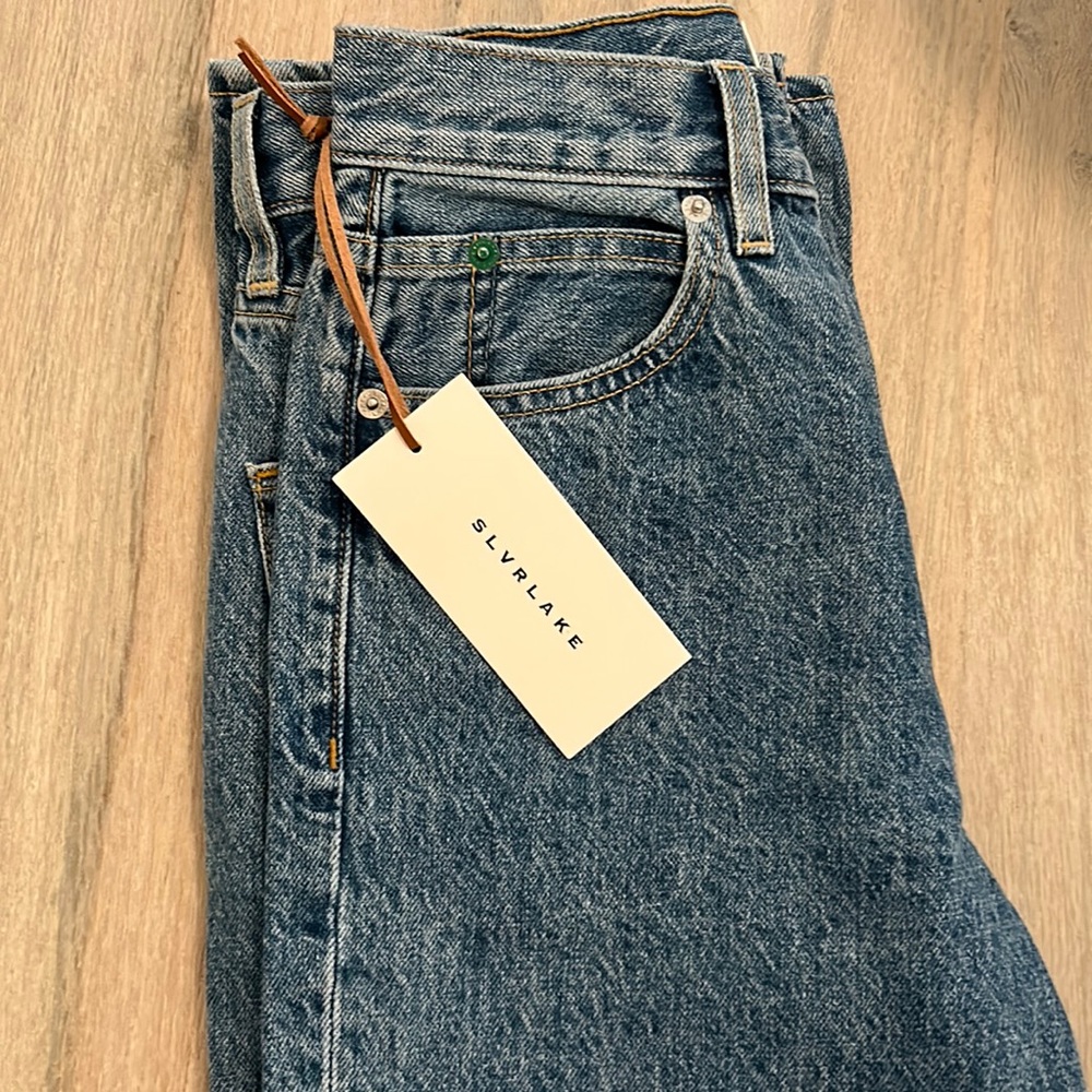SLVRLAKE London cropped high-rise straight leg jeans